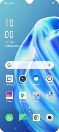 When the battery charging icon is displayed, the battery is charging.