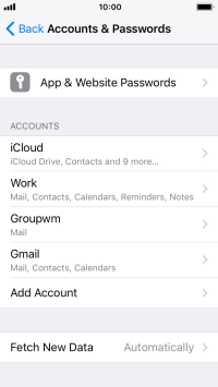 Press the required account.