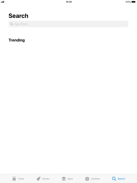 Press the search field.