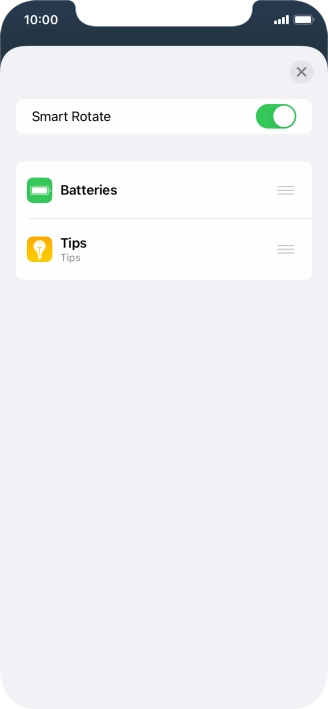 Press the indicator next to 