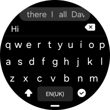 Press the confirm icon.