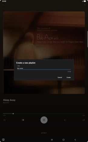Key in a name for the playlist and press Create.