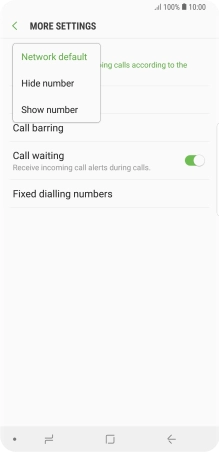 Press Show number to turn on caller identification.
