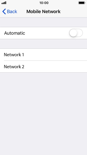 If you turn off the function, press the required network.
