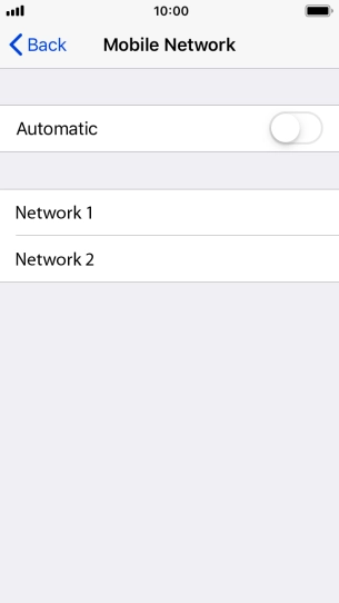 If you turn off the function, press the required network.