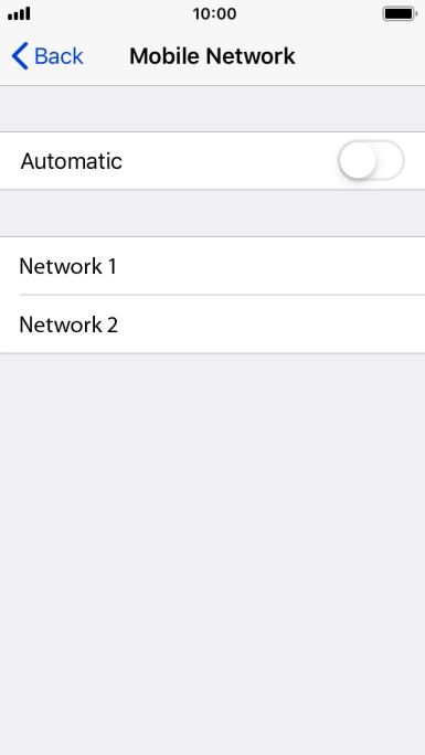 If you turn off the function, press the required network.