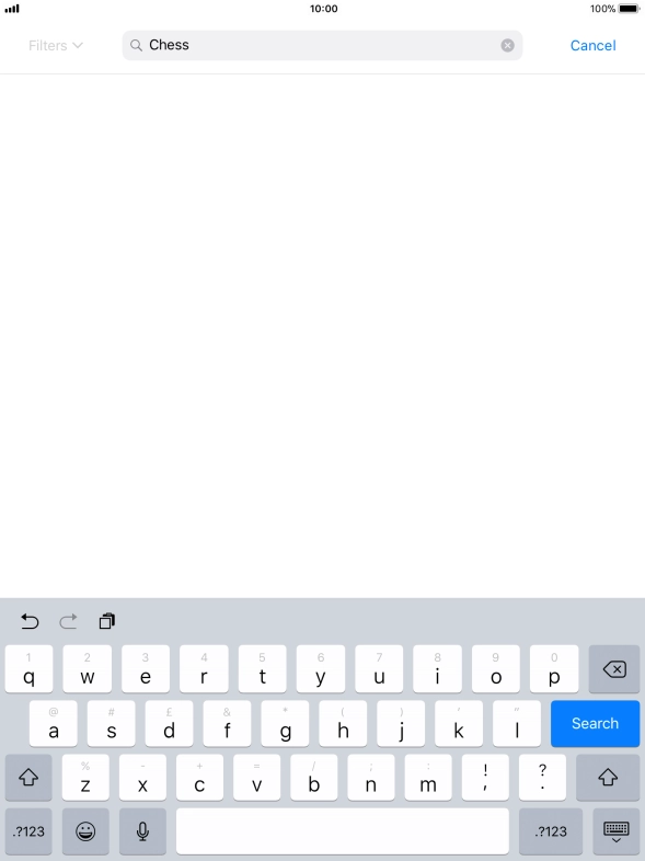Key in the name or subject of the required app and press Search.