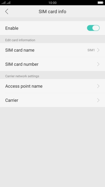 Press Access point name.