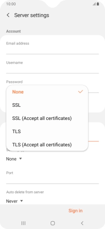 Press None to turn off the function.