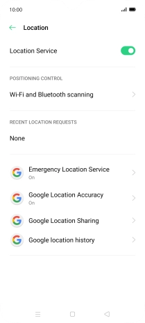 Press Google Location Accuracy.
