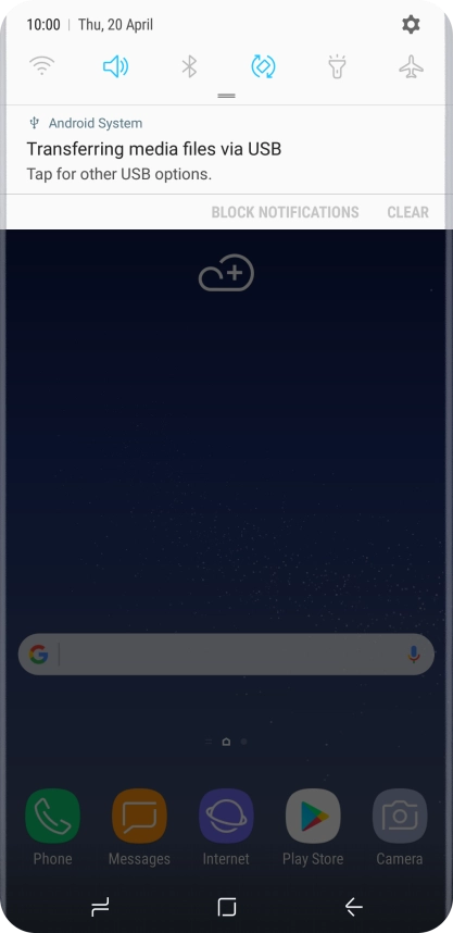 Press the connection icon.