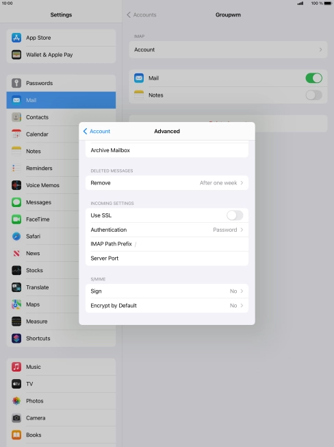 Press Authentication.