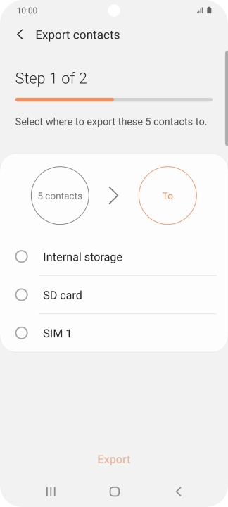 Press the name of the SIM.