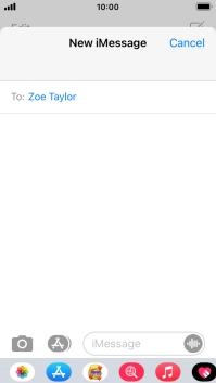 You can also send pictures, video clips, audio files and different effects in your iMessage. Follow the instructions on the screen to send your iMessage with the required content.