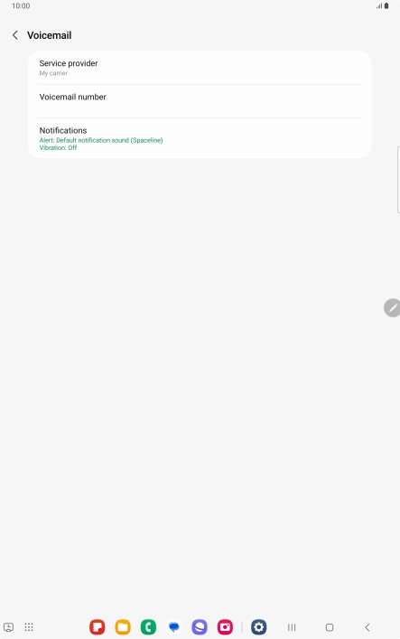 Press Voicemail number.