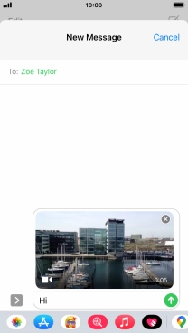 Press the send icon. Press the send icon.