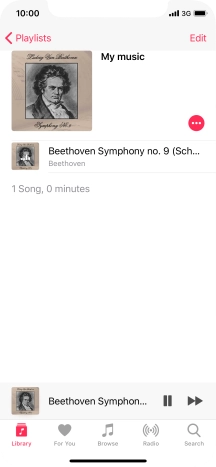 Press the song title.