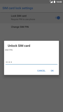Key in your PIN and press OK.