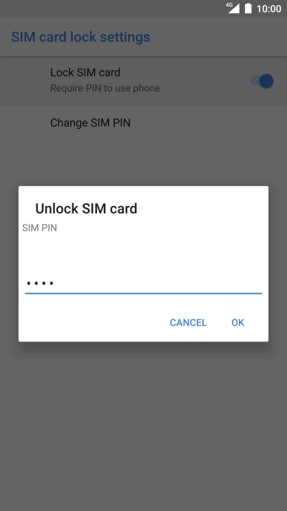 Key in your PIN and press OK.