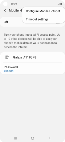 Press Configure Mobile Hotspot.