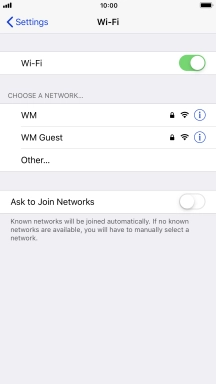 Press the required Wi-Fi network and key in the password for the Wi-Fi network.