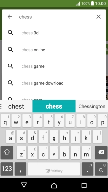 Key in the name or subject of the required app and press the search icon.