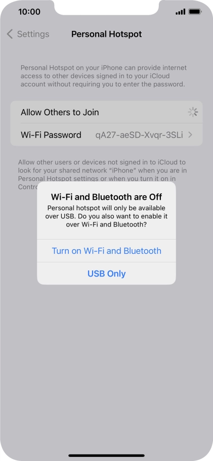 If Wi-Fi is turned off, press Turn on Wi-Fi and Bluetooth.