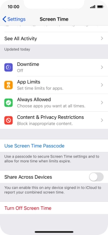 Press the indicator next to 