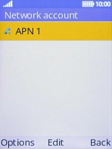 Press the Left selection key.