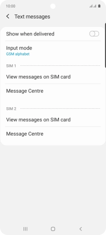 Press Message Centre.