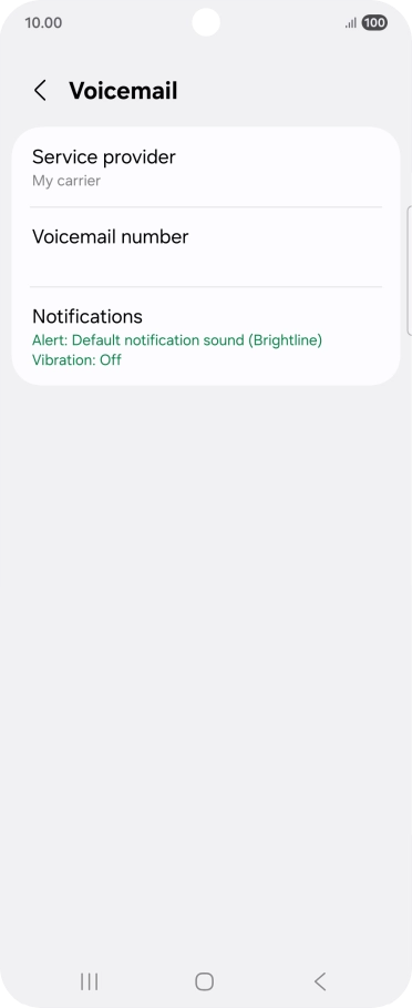 Press Voicemail number.