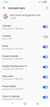 Press the indicator next to 
