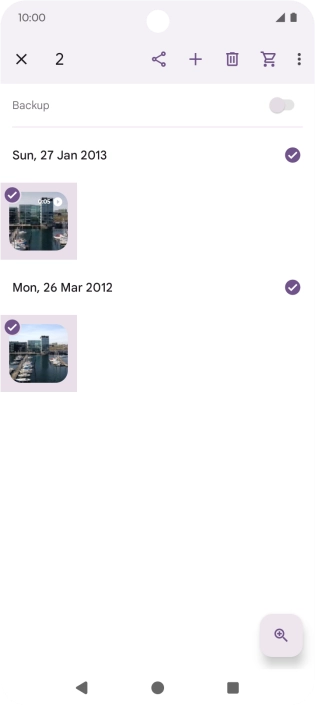 Press the share icon.