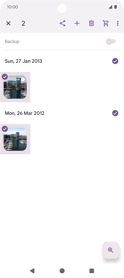 Press the share icon.