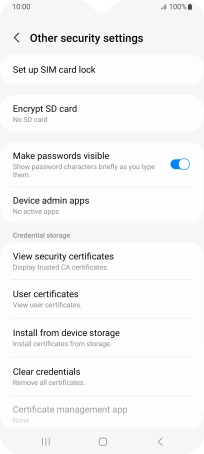 Press Set up SIM card lock.