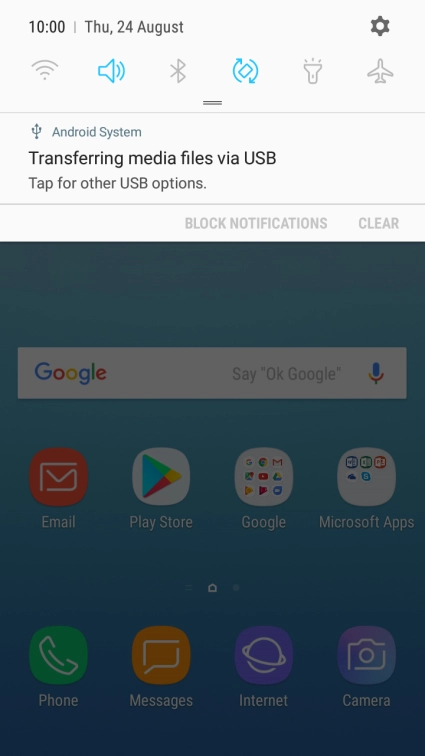Press the settings icon.