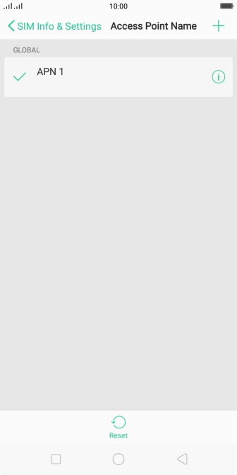 Press the new data connection icon.