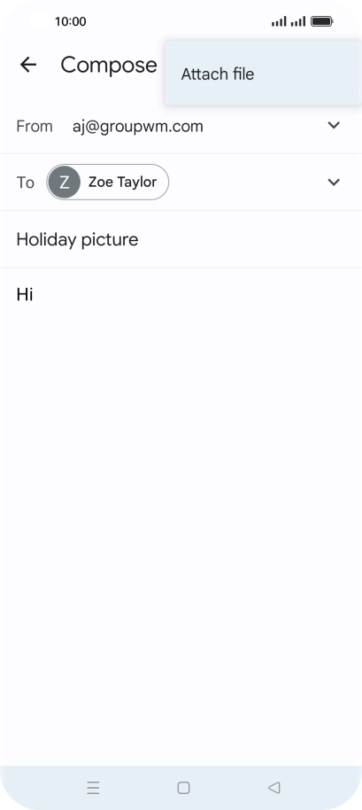 Press Attach file and go to the required folder.