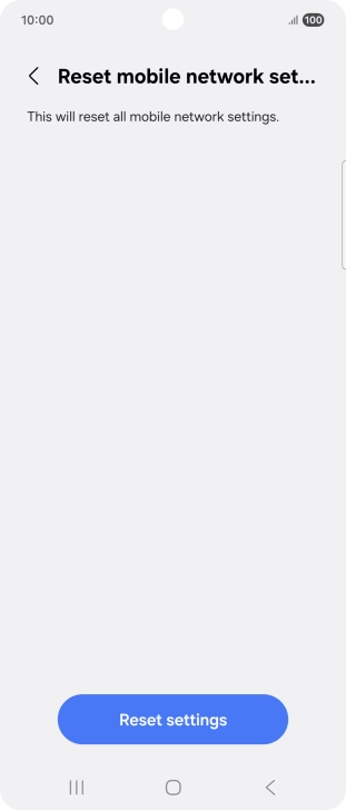 Press Reset settings.