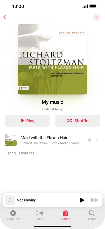 Go to the required category or playlist and press the required audio file.