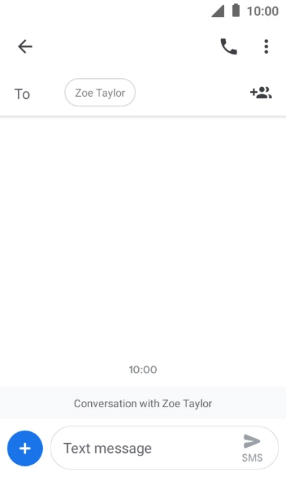 Press the text input field and write the text for your picture message. Press the text input field and write the text for your picture message.