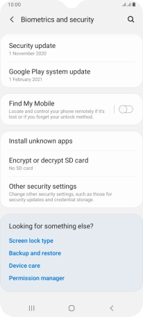 Press Other security settings.