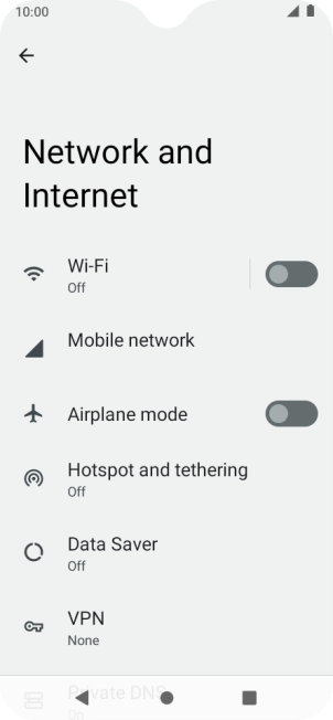 Press Hotspot and tethering.