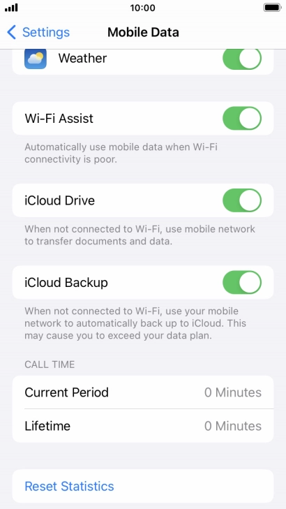 Press the indicator next to 