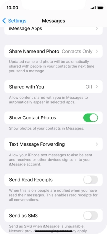 Press the indicator next to 