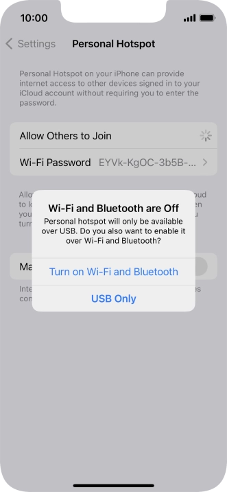 If Wi-Fi is turned off, press Turn on Wi-Fi and Bluetooth.