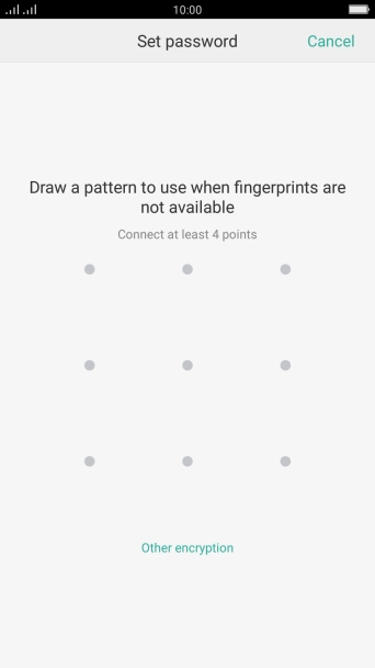 Follow the instructions on the screen to create an additional phone lock code.