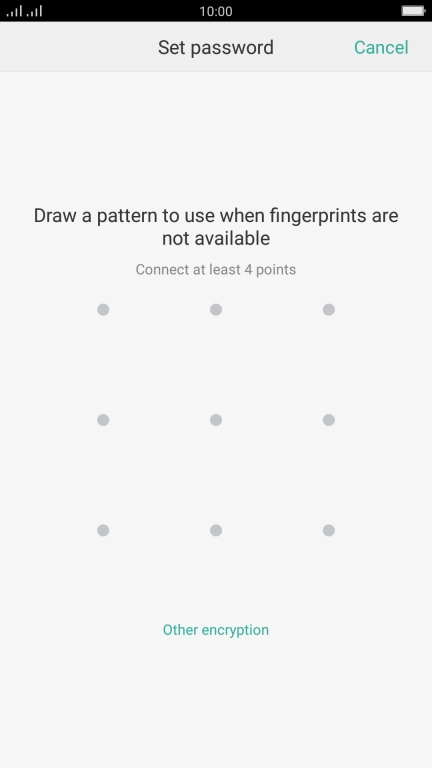 Follow the instructions on the screen to create an additional phone lock code.