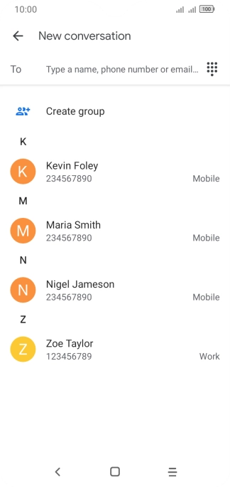 Press the field next to 