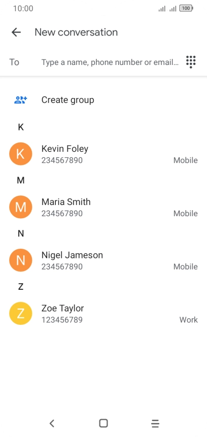 Press the field next to 